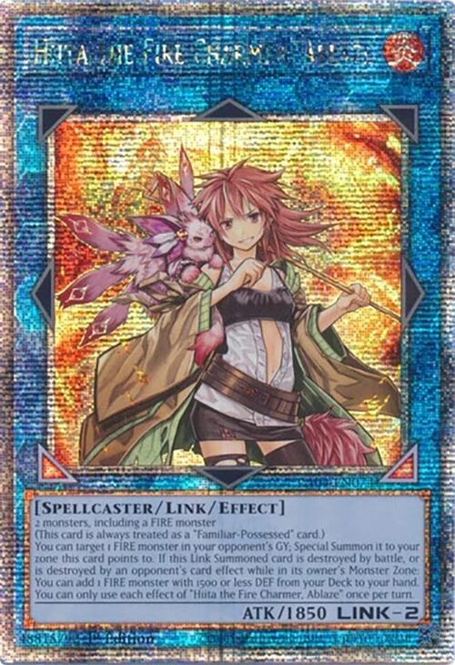 Hiita the Fire Charmer, Ablaze [RA04-EN074] Quarter Century Secret Rare | Clutch Gaming