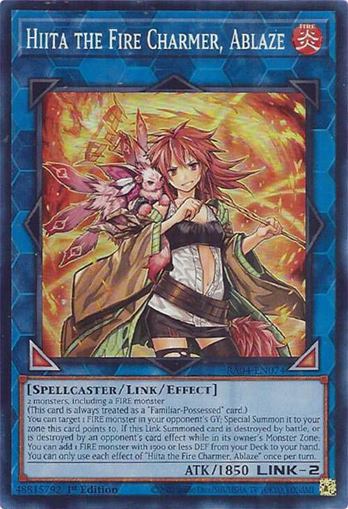 Hiita the Fire Charmer, Ablaze [RA04-EN074] Super Rare | Clutch Gaming