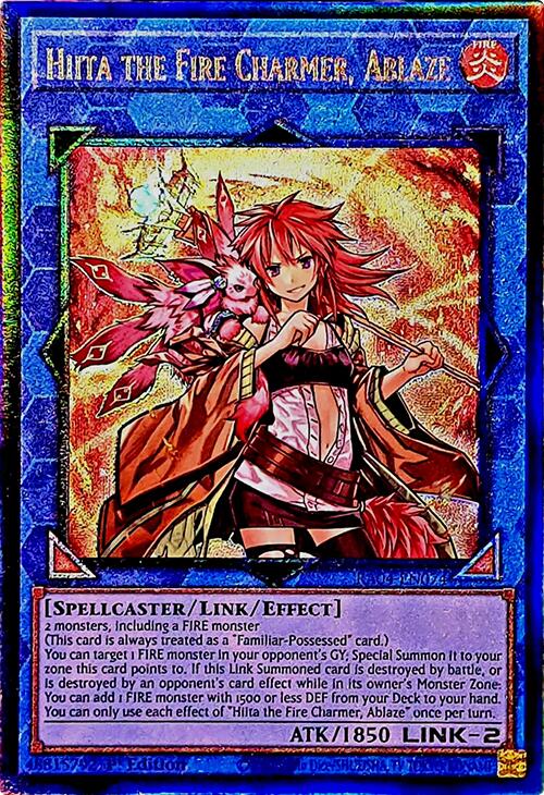 Hiita the Fire Charmer, Ablaze [RA04-EN074] Prismatic Ultimate Rare | Clutch Gaming