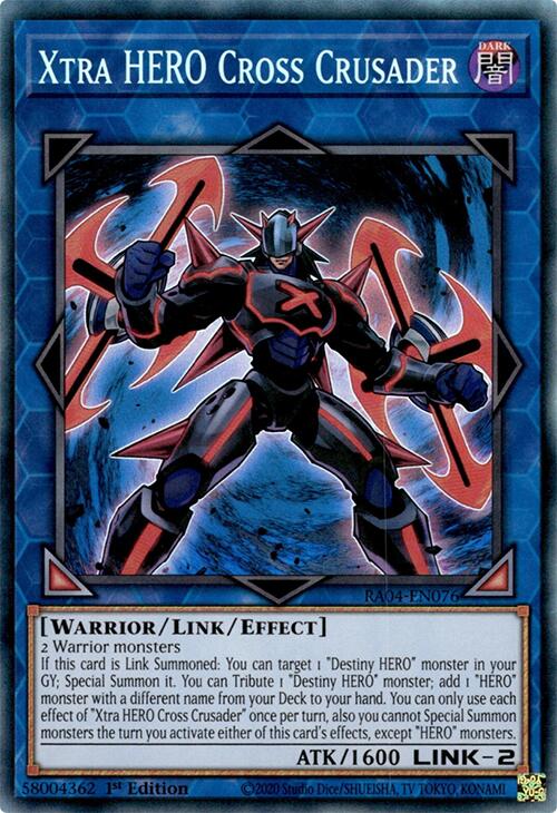 Xtra HERO Cross Crusader [RA04-EN076] Prismatic Collector's Rare | Clutch Gaming