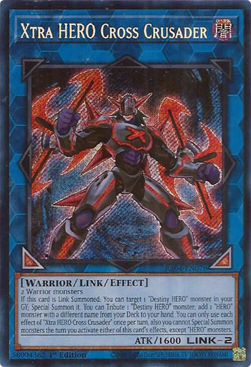 Xtra HERO Cross Crusader [RA04-EN076] Secret Rare | Clutch Gaming