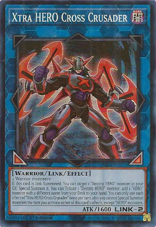 Xtra HERO Cross Crusader [RA04-EN076] Super Rare | Clutch Gaming