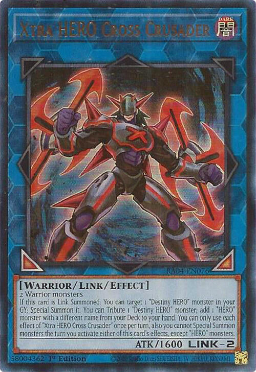 Xtra HERO Cross Crusader [RA04-EN076] Ultra Rare | Clutch Gaming