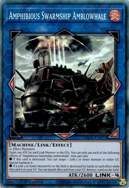 Amphibious Swarmship Amblowhale [RA04-EN077] Prismatic Collector's Rare | Clutch Gaming