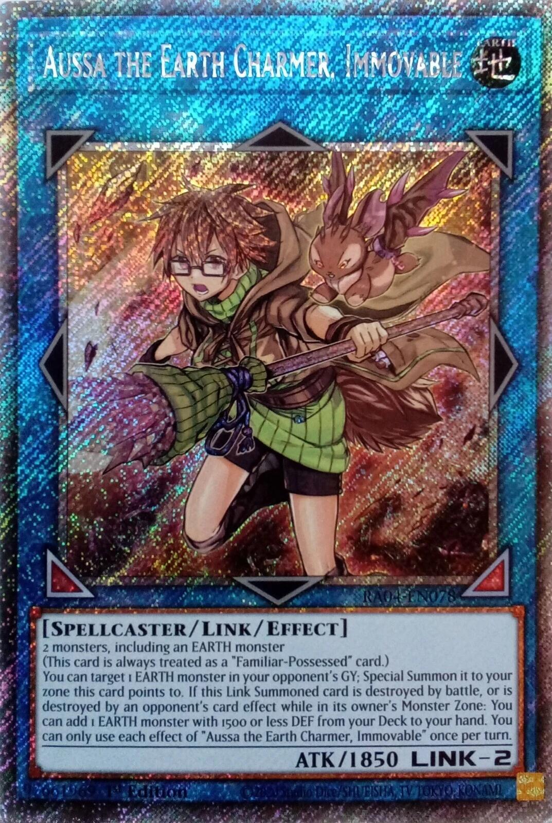 Aussa the Earth Charmer, Immovable [RA04-EN078] Platinum Secret Rare | Clutch Gaming