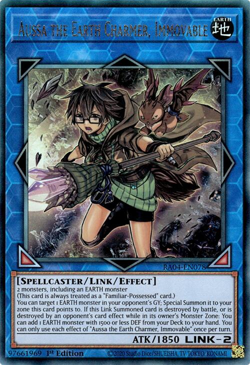 Aussa the Earth Charmer, Immovable [RA04-EN078] Prismatic Ultimate Rare | Clutch Gaming