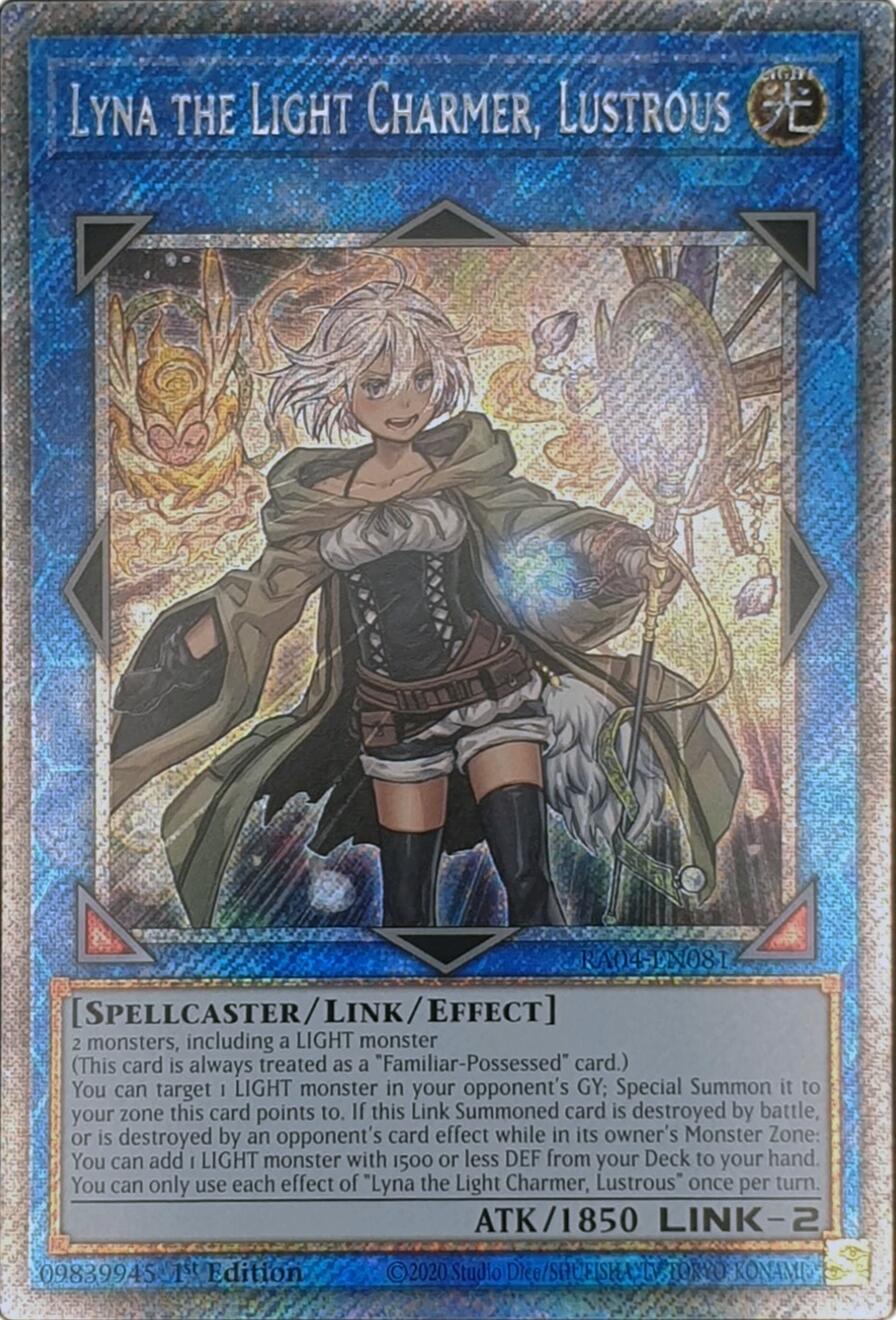 Lyna the Light Charmer, Lustrous [RA04-EN081] Platinum Secret Rare | Clutch Gaming