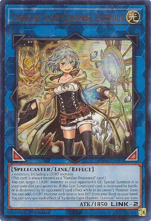 Lyna the Light Charmer, Lustrous [RA04-EN081] Ultra Rare | Clutch Gaming