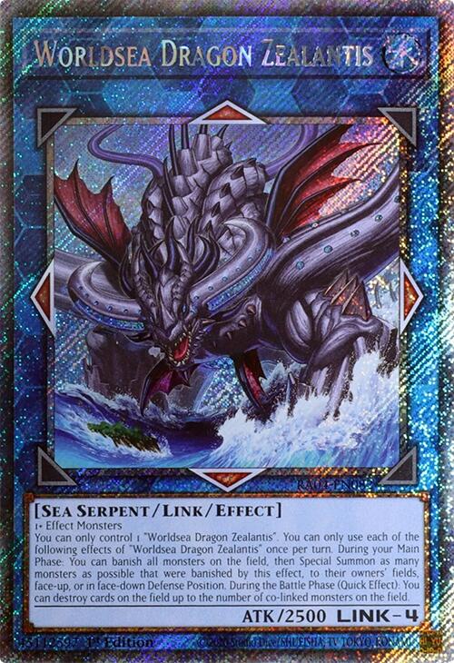 Worldsea Dragon Zealantis [RA04-EN082] Platinum Secret Rare | Clutch Gaming