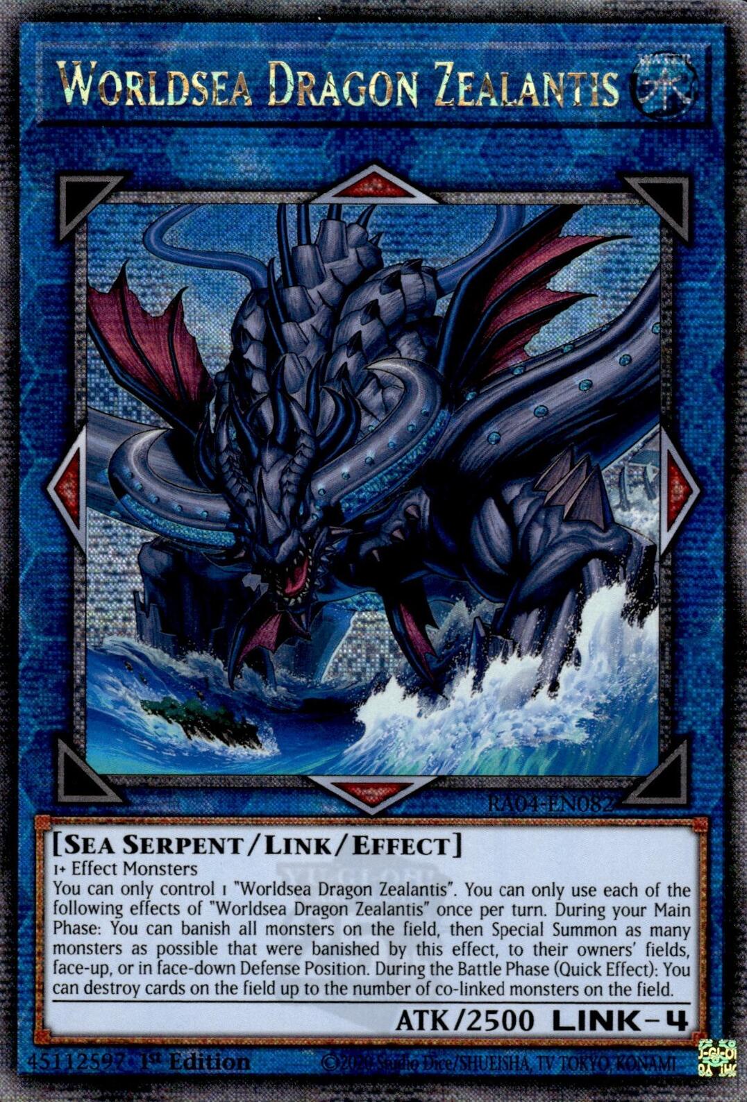 Worldsea Dragon Zealantis [RA04-EN082] Quarter Century Secret Rare | Clutch Gaming