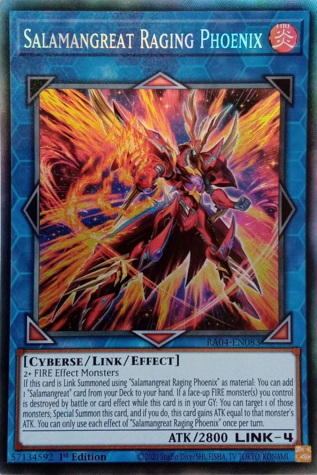 Salamangreat Raging Phoenix [RA04-EN083] Prismatic Collector's Rare | Clutch Gaming