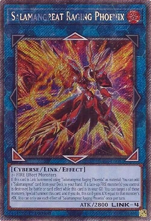 Salamangreat Raging Phoenix [RA04-EN083] Platinum Secret Rare | Clutch Gaming