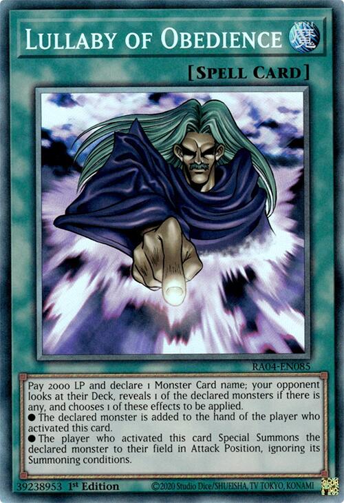 Lullaby of Obedience [RA04-EN085] Prismatic Collector's Rare | Clutch Gaming