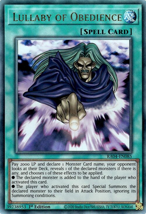 Lullaby of Obedience [RA04-EN085] Prismatic Ultimate Rare | Clutch Gaming