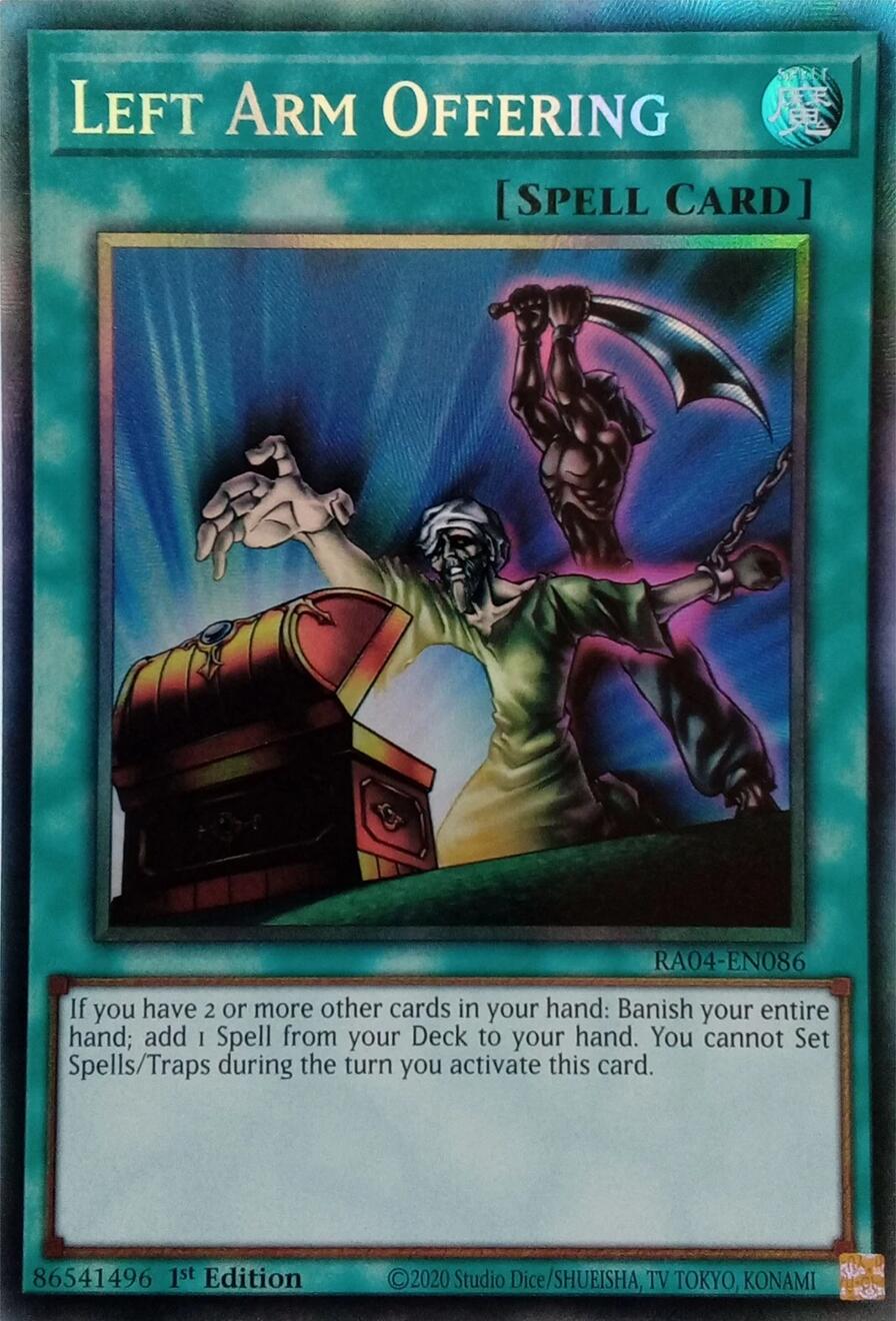 Left Arm Offering [RA04-EN086] Prismatic Collector's Rare | Clutch Gaming