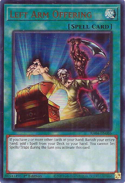 Left Arm Offering [RA04-EN086] Ultra Rare | Clutch Gaming
