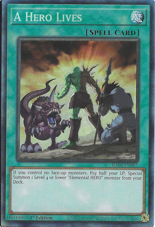 A Hero Lives [RA04-EN087] Prismatic Collector's Rare | Clutch Gaming