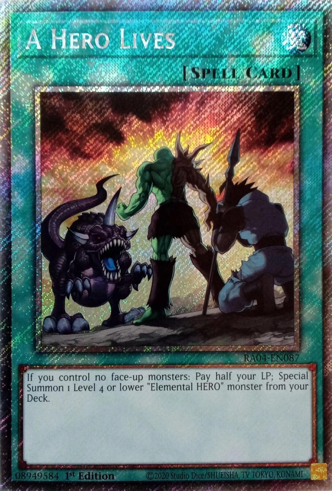 A Hero Lives [RA04-EN087] Platinum Secret Rare | Clutch Gaming