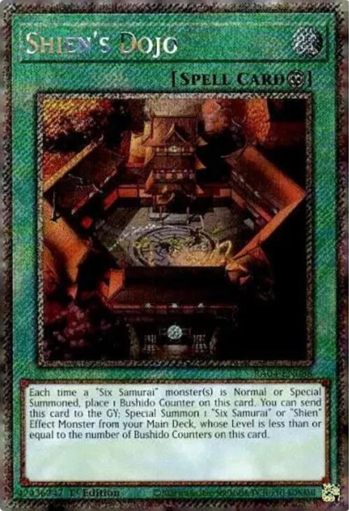 Shien's Dojo [RA04-EN088] Platinum Secret Rare | Clutch Gaming