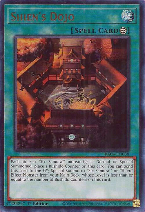 Shien's Dojo [RA04-EN088] Ultra Rare | Clutch Gaming