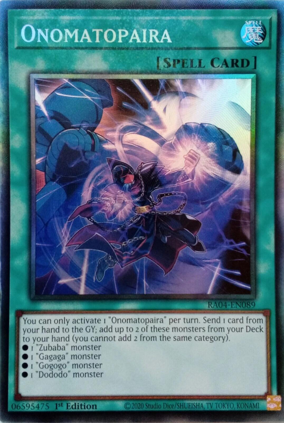 Onomatopaira [RA04-EN089] Prismatic Collector's Rare | Clutch Gaming