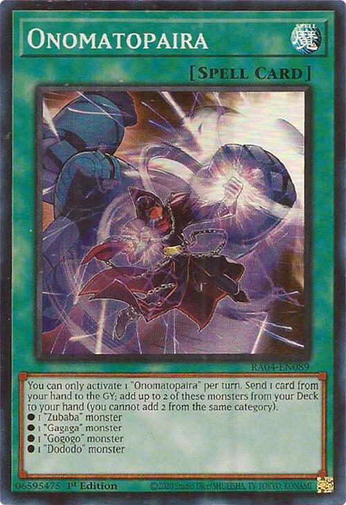 Onomatopaira [RA04-EN089] Super Rare | Clutch Gaming