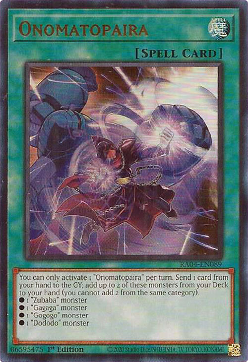Onomatopaira [RA04-EN089] Ultra Rare | Clutch Gaming