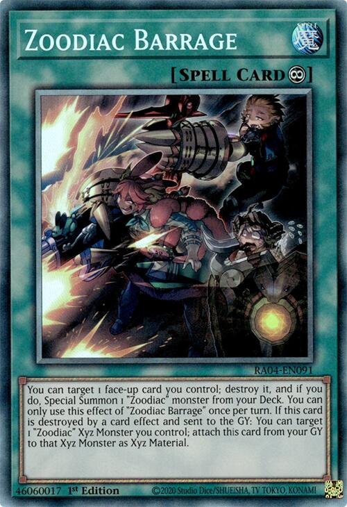 Zoodiac Barrage [RA04-EN091] Prismatic Collector's Rare | Clutch Gaming
