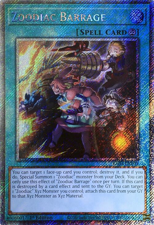 Zoodiac Barrage [RA04-EN091] Platinum Secret Rare | Clutch Gaming
