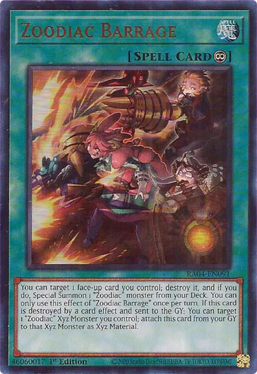 Zoodiac Barrage [RA04-EN091] Ultra Rare | Clutch Gaming