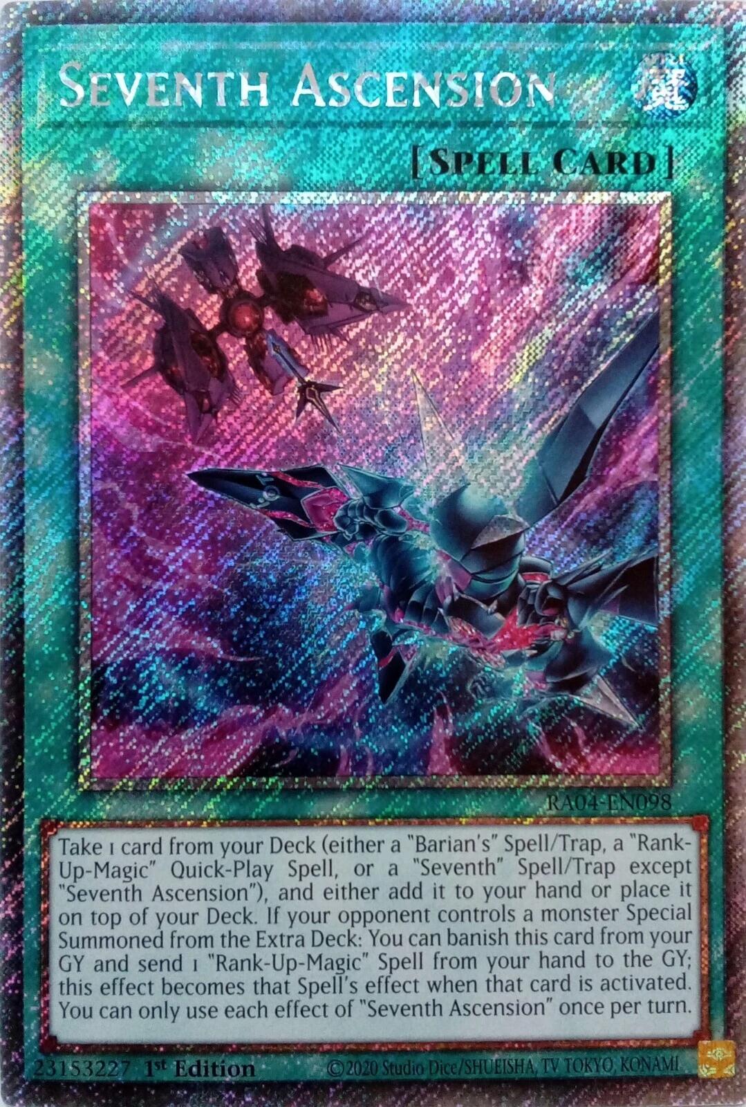 Seventh Ascension [RA04-EN098] Platinum Secret Rare | Clutch Gaming