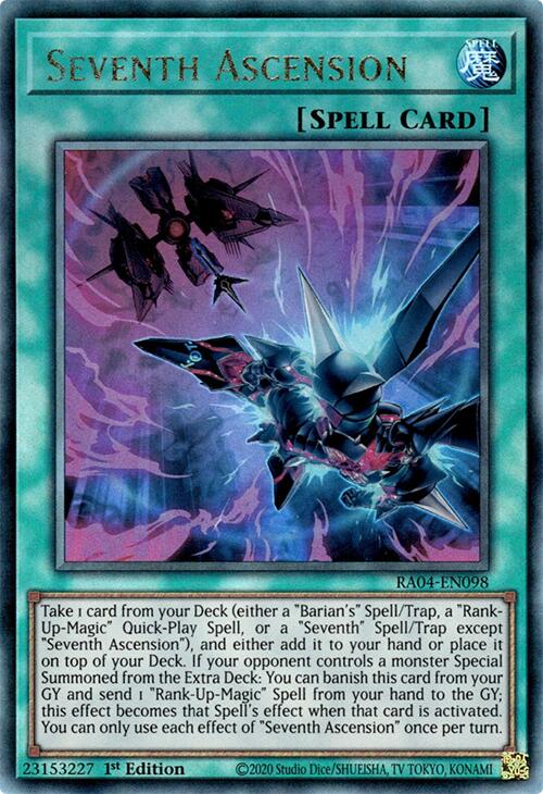Seventh Ascension [RA04-EN098] Prismatic Ultimate Rare | Clutch Gaming
