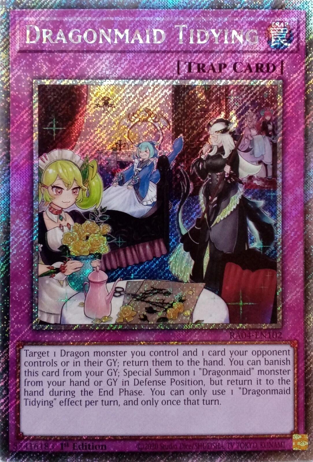 Dragonmaid Tidying [RA04-EN102] Platinum Secret Rare | Clutch Gaming