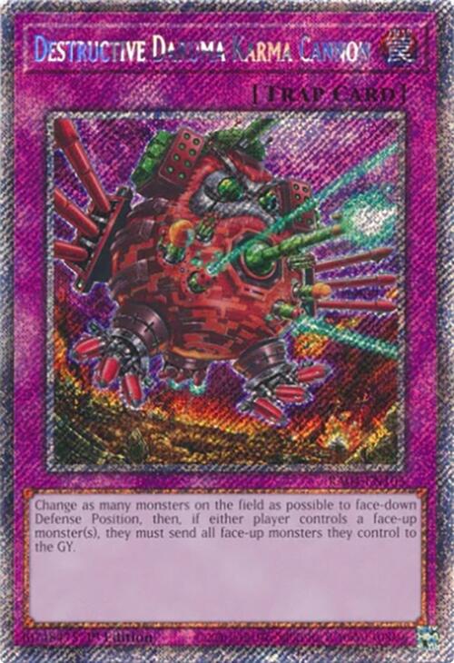 Destructive Daruma Karma Cannon [RA04-EN103] Platinum Secret Rare | Clutch Gaming