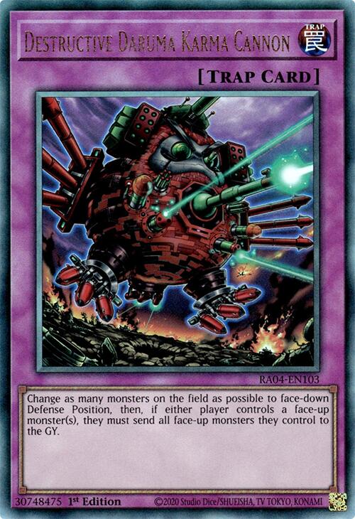 Destructive Daruma Karma Cannon [RA04-EN103] Prismatic Ultimate Rare | Clutch Gaming
