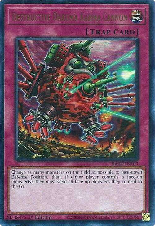 Destructive Daruma Karma Cannon [RA04-EN103] Ultra Rare | Clutch Gaming