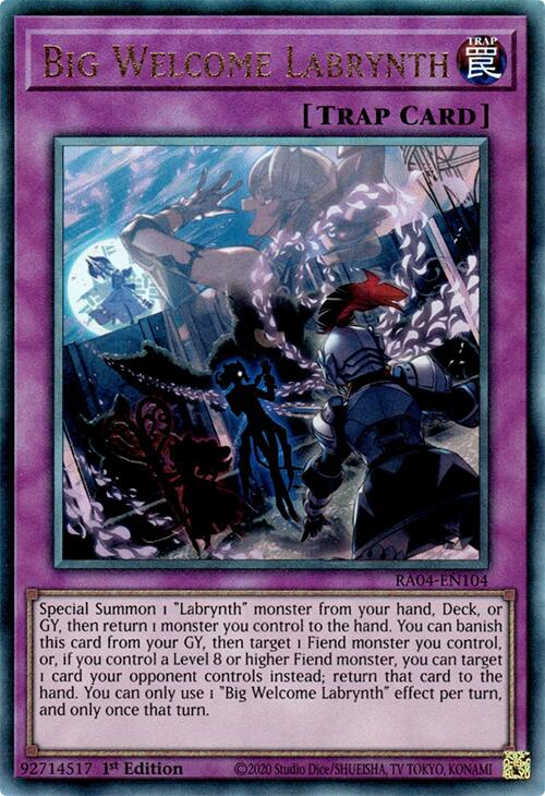 Big Welcome Labrynth [RA04-EN104] Prismatic Ultimate Rare | Clutch Gaming