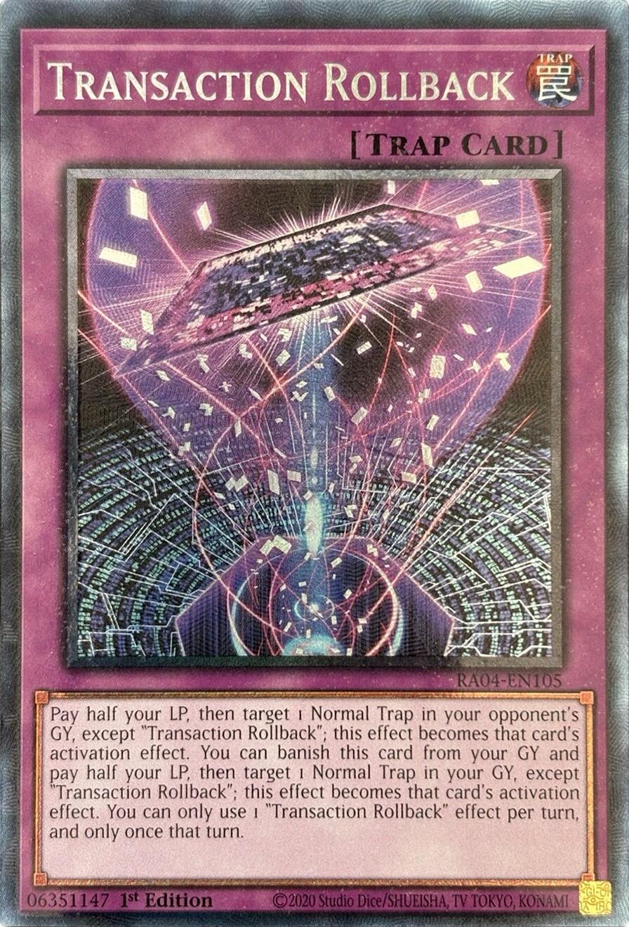 Transaction Rollback [RA04-EN105] Prismatic Collector's Rare | Clutch Gaming