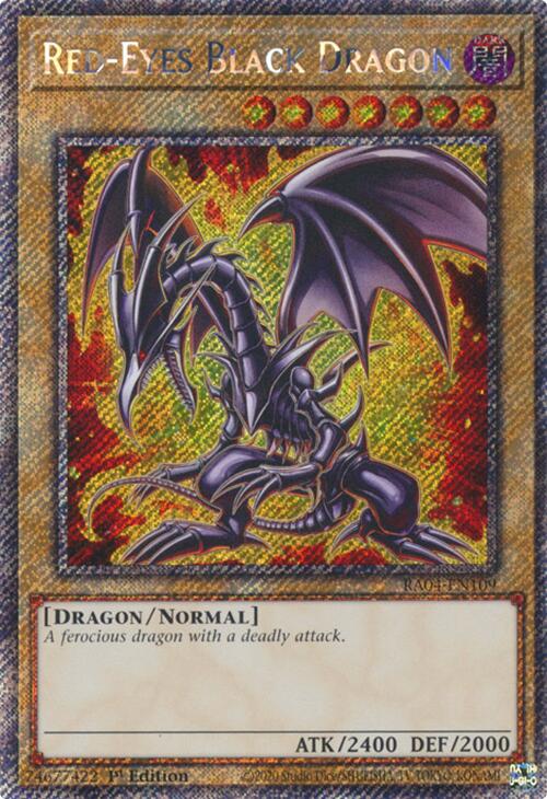 Red-Eyes Black Dragon (7th Art) [RA04-EN109] Platinum Secret Rare | Clutch Gaming