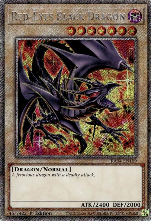 Red-Eyes Black Dragon (8th Art) [RA04-EN109] Platinum Secret Rare | Clutch Gaming