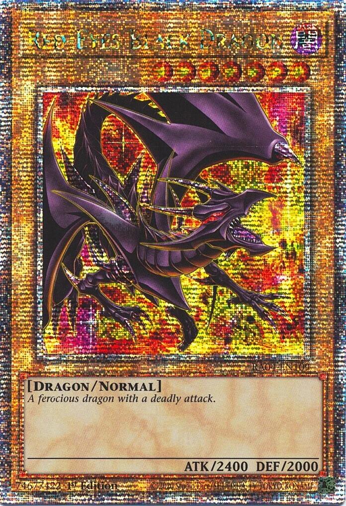 Red-Eyes Black Dragon (8th Art) [RA04-EN109] Quarter Century Secret Rare | Clutch Gaming
