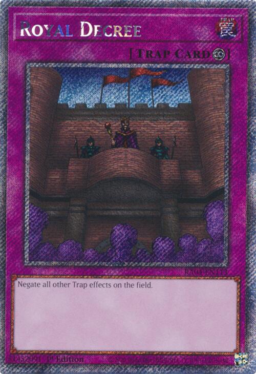 Royal Decree [RA04-EN113] Platinum Secret Rare | Clutch Gaming