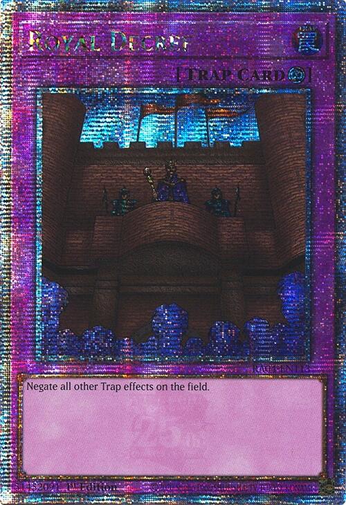 Royal Decree [RA04-EN113] Quarter Century Secret Rare | Clutch Gaming