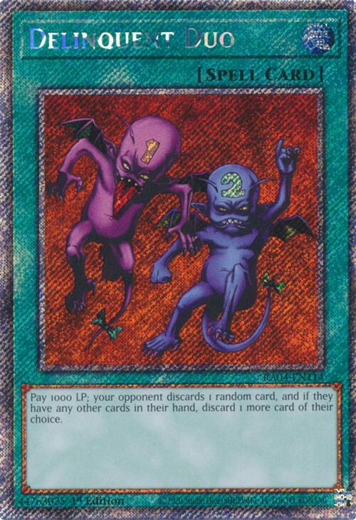 Delinquent Duo [RA04-EN114] Platinum Secret Rare | Clutch Gaming