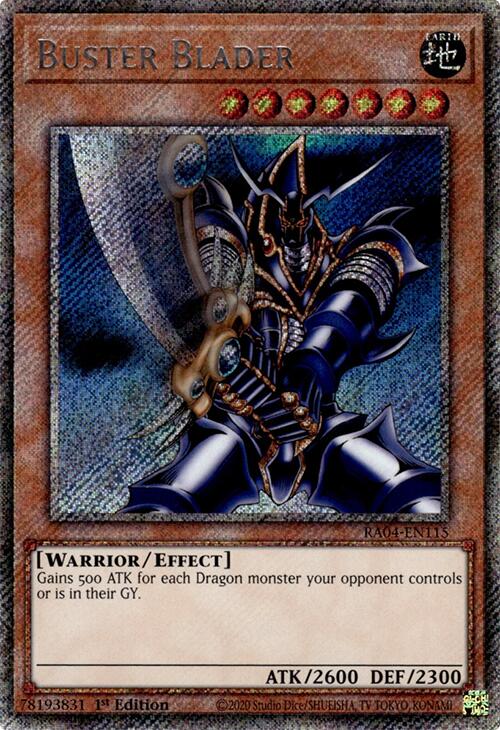 Buster Blader [RA04-EN115] Platinum Secret Rare | Clutch Gaming