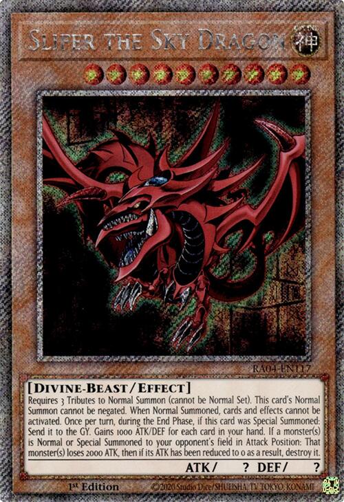Slifer the Sky Dragon [RA04-EN117] Platinum Secret Rare | Clutch Gaming