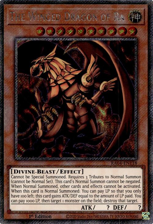 The Winged Dragon of Ra [RA04-EN118] Platinum Secret Rare | Clutch Gaming