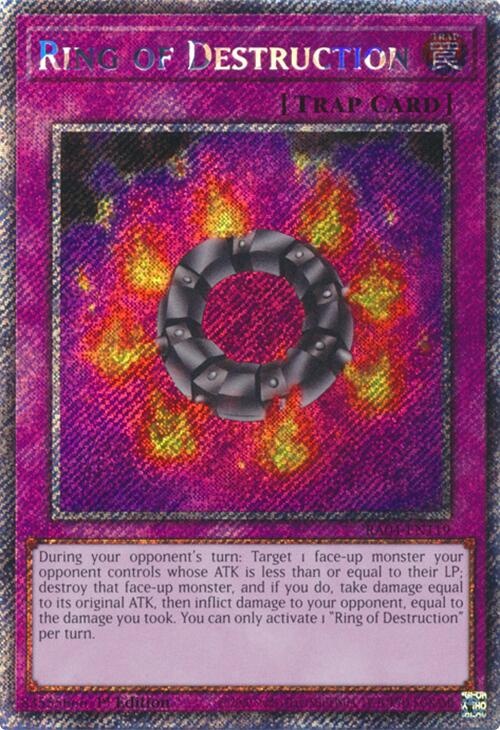 Ring of Destruction [RA04-EN119] Platinum Secret Rare | Clutch Gaming