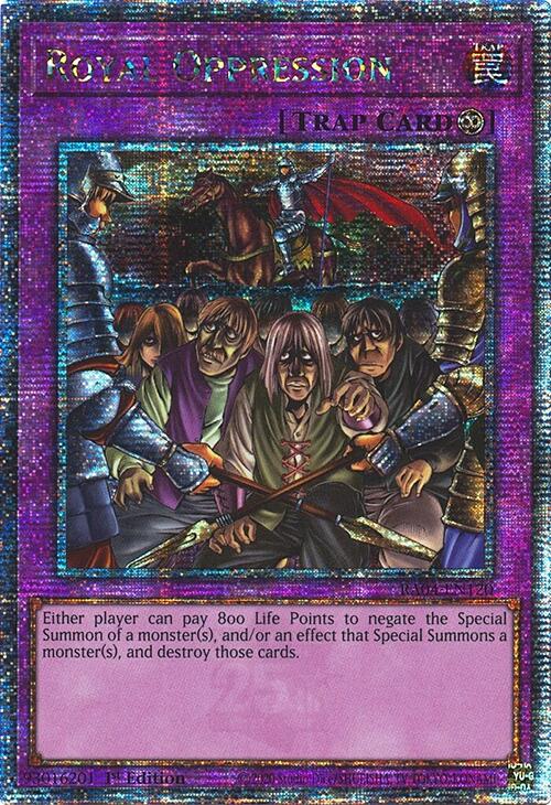 Royal Oppression [RA04-EN120] Quarter Century Secret Rare | Clutch Gaming