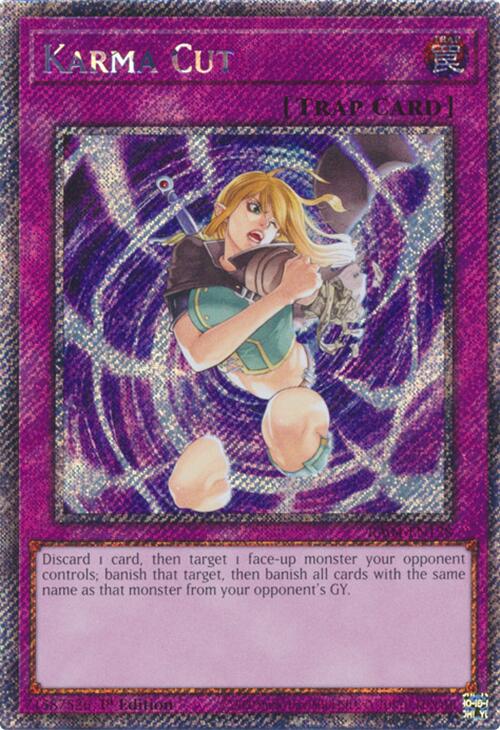 Karma Cut [RA04-EN128] Platinum Secret Rare | Clutch Gaming